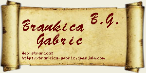 Brankica Gabrić vizit kartica